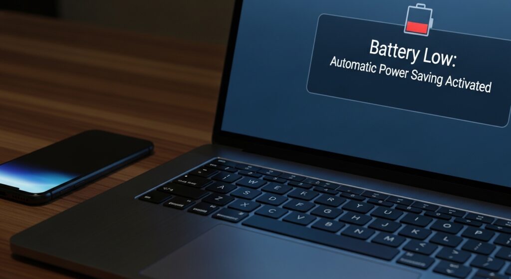 低電力時の「自動節電」