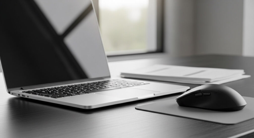 ノートPCと無線マウス