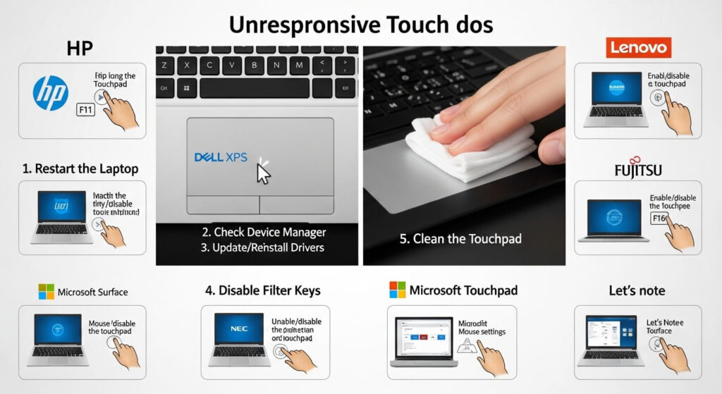 メーカー別タッチパッド一覧