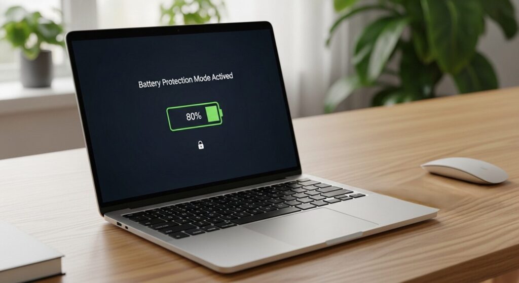 80%で充電を止めるバッテリー保護モード