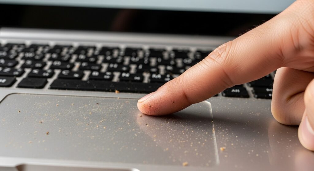 掃除の必要なタッチパッド