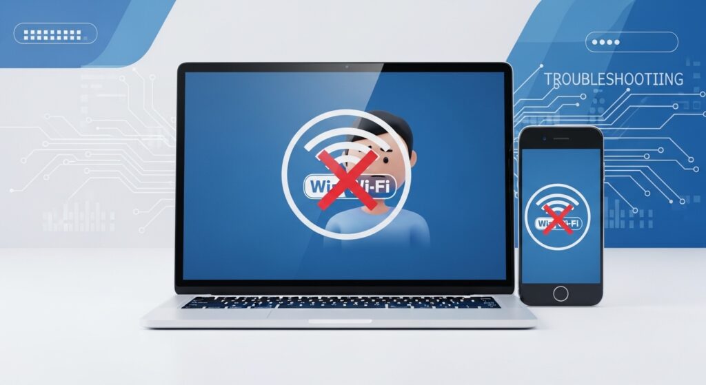 wifiがつながってないイメージ