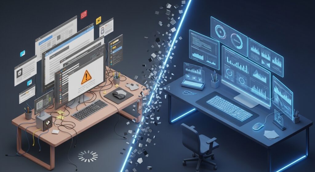パソコン内部の負荷を整理することで、驚くほど動作はスムーズになります。